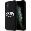 Etui DKNY Liquid Silicone White Printed Logo MagSafe do Apple iPhone 11/Xr Czarny