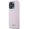 Etui DKNY Liquid Silicone Small Metal Logo MagSafe do Apple iPhone 14 Pro Różowy Seria telefonu iPhone