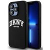 Etui DKNY Liquid Silicone White Printed Logo MagSafe do Apple iPhone 14 Pro Czarny