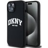 Etui DKNY Liquid Silicone White Printed Logo MagSafe do Apple iPhone 13/14/15 Czarny