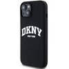 Etui DKNY Liquid Silicone White Printed Logo MagSafe do Apple iPhone 13/14/15 Czarny Seria telefonu iPhone