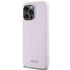 Etui DKNY Liquid Silicone Small Metal Logo MagSafe do Apple iPhone 14 Pro Max Różowy