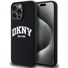 Etui DKNY Liquid Silicone White Printed Logo MagSafe do Apple iPhone 14 Pro Max Czarny