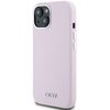 Etui DKNY Liquid Silicone Small Metal Logo MagSafe do Apple iPhone 14 Plus/15 Plus Różowy Seria telefonu iPhone