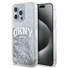 Etui DKNY Liquid Glitter Big Logo do Apple iPhone 15 Pro Biały