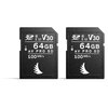 Karty pamięci ANGELBIRD AV Pro SD 64GB Match Pack do Nikon 2 szt. Adapter w zestawie Nie