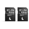 Karty pamięci ANGELBIRD AV Pro SDXC 64GB Match Pack do Fujifilm (2 szt.) Adapter w zestawie Nie