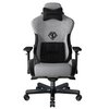 Fotel ANDA SEAT T-Pro 2 XL Jasnoszaro-czarny Materiał obicia Tkanina lniana AD Alpha