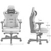 Fotel ANDA SEAT Kaiser 3 XL Szary Odchylenie [stopnie] 90 - 165