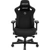 Fotel ANDA SEAT Kaiser 3 XL Czarny Fabric Materiał obicia Tkanina lniana