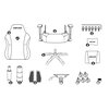 Fotel ANDA SEAT Phantom 3 L Biały Wysokość całkowita 131 – 140