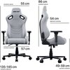 Fotel ANDA SEAT Kaiser 2 Frontier XL Szary Regulowane oparcie Tak