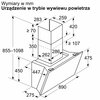 Okap BOSCH DWK91LT20 Białe szkło Filtr przeciwtłuszczowy Metalowy