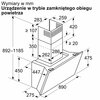 Okap BOSCH DWK91LT20 Białe szkło Oświetlenie LED