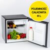 Lodówka RAVANSON LKK-50ES 48.5cm Srebrno-czarna Roczne zużycie prądu 80 kWh = 92 zł