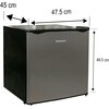 Lodówka RAVANSON LKK-50ES 48.5cm Srebrno-czarna Liczba drzwi 1