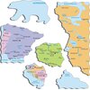 Układanka LARSEN Maxi Europa Mapa Polityczna LA-A8PL (37 elementów) Seria Maxi