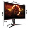 Monitor AOC C27G2Z3/BK 27" 1920x1080px 280Hz 0.5 ms [MPRT] Curved Przeznaczenie Dla gracza