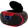 Radioodtwarzacz AIWA BBTU-500DAB Bluetooth Czarno-czerwony Standardy odtwarzania CD-R/RW