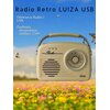 Radio ELTRA Luiza USB Analogowe Przenośne Waniliowy Radio Analogowe