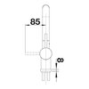 Bateria BLANCO Linus-S 527733 Satynowa ciemna stal Wykonanie korpusu PVD steel