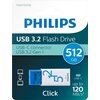 Pendrive PHILIPS Click 512GB Kolor Biało-niebieski
