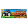 Traktor DAFFI Mały rolnik New Holland T5 z przyczepą do przewozu drewna T-522
