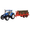 Traktor DAFFI Mały rolnik New Holland T5 z przyczepą do przewozu drewna T-522 Skala 1:32