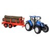 Traktor DAFFI Mały rolnik New Holland T5 z przyczepą do przewozu drewna T-522 Płeć Chłopiec