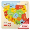 Puzzle DAFFI Mapa Polski D-144 (16 elementów) Tematyka Mapy