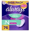Wkładki higieniczne ALWAYS Daily Fresh Normal (76 sztuk)