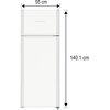 Lodówka LIEBHERR CTPe 231 SmartFrost 140.1cm Biała Wymiary (WxSxG) [cm] 140.1 x 55 x 63