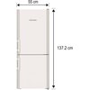 Lodówka LIEBHERR KGwe 1455 SmartFrost 137.2cm Biała Kolor producenta Biały