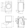 Pralko-suszarka AEG LWR85165OP 8000 PowerCare UniversalDose Wymiary (GxSxW) [cm] 63.6 x 59.6 x 84.7