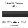 Soundbar SONY BRAVIA Theatre Bar 9 HT-A9000 Czarny 7.0.2-kanałowy,8K HDR,Dolby Atmos,HDMI eARC,DTS:X,Wi-Fi,BT Dekodery dźwięku IMAX Enhanced