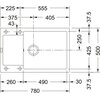 Zlewozmywak jednokomorowy z ociekaczem FRANKE Maris MRG 611-78 XL 114.0716.344 Łupkowy szary 50x78 Głębokość [cm] 50