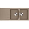 Zlewozmywak dwukomorowy z ociekaczem FRANKE Centro CNG 621-116 114.0710.233 Cappuccino 50x116