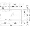 Zlewozmywak jednokomorowy z ociekaczem FRANKE Maris MRG 611-97 XL 114.0716.345 Łupkowy szary 50x97 Głębokość [cm] 50
