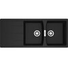 Zlewozmywak dwukomorowy z ociekaczem FRANKE Centro CNG 621-116 114.0710.232 Onyx 50x116