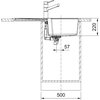 Zlewozmywak jednokomorowy z ociekaczem FRANKE Urban UBG 611-86 114.0716.365 Łupkowy szary 50x86 Typ Wbudowywany