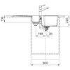 Zlewozmywak półtorakomorowy z ociekaczem FRANKE Urban UBG 651-100 114.0716.369 Łupkowy szary 50x100 Głębokość [cm] 50