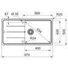 Zlewozmywak FRANKE Basis BFG 611-97 114.0716.318 Łupkowy szary Typ Wbudowywany