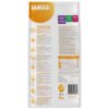 Opakowanie karmy dla psa IAMS For Vitality Puppy Kurczak 3 kg zawiera szczegółowe informacje o wspieraniu 7 oznak zdrowej witalności, takie jak zdrowy wzrost, mocne kości, zdrowe zęby, zdrowe trawienie, silny układ odpornościowy, zdrowa skóra i sierść oraz zdrowy rozwój mózgu. Na opakowaniu widoczne są również tabele z zaleceniami dotyczącymi karmienia oraz kod kreskowy.