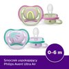 Smoczek PHILIPS Avent Ultra Air SCF085/59 0-6 m Wielokolorowy (2 sztuki) Materiał wykonania Silikon