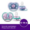 Smoczek PHILIPS Avent Ultra Air SCF085/61 6-18 m Wielokolorowy (2 sztuki) Materiał wykonania Silikon