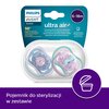 Smoczek PHILIPS Avent Ultra Air SCF085/61 6-18 m Wielokolorowy (2 sztuki) Kolor Niebiesko-różowy