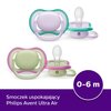 Smoczek PHILIPS Avent Ultra Air SCF085/24 0-6 m Wielokolorowy (2 sztuki) Kolor Fioletowo-niebieski
