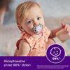 Smoczek PHILIPS Avent Ultra Air SCF085/24 0-6 m Wielokolorowy (2 sztuki) Cechy 100% silikonu jakości spożywczej