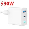 Ładowarka sieciowa GEMBIRD TA-UC-PDQC30L-W-01 30W Biały