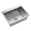 Zlewozmywak MYQ Leo LEO1CBS Inox + bateria GANGES GAN000BS Głębokość [cm] 45